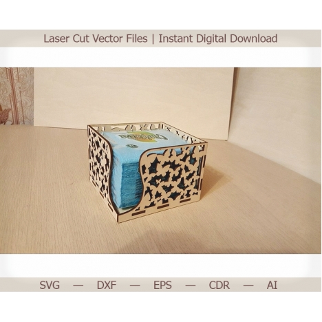 Decorative Napkin Holder Laser Cut File