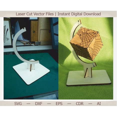 Globe Cube Laser Cut File