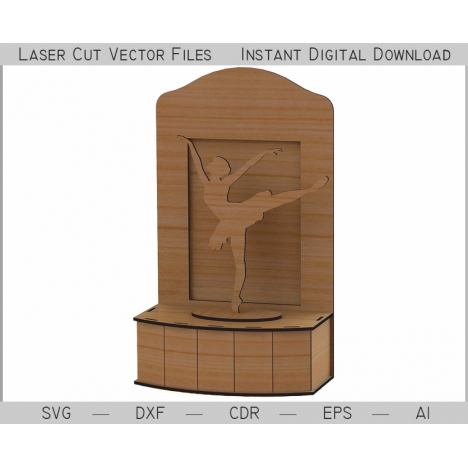 Ballerina Display Stand Laser Cut File