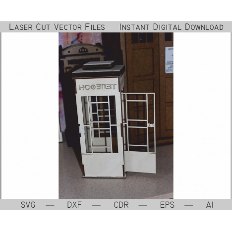 Phone Booth Laser Cut File