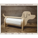 Dog Paper Towel Holder Laser Cut File