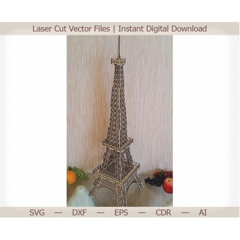 Eiffel Tower Laser Cut File