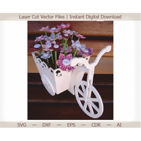Bicycle Basket Laser Cut File