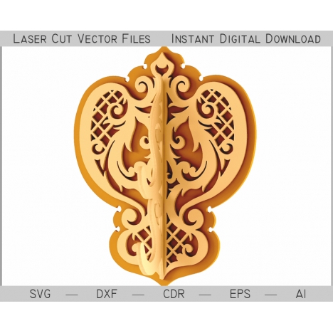 Decorative Wall Hanger Laser Cut File