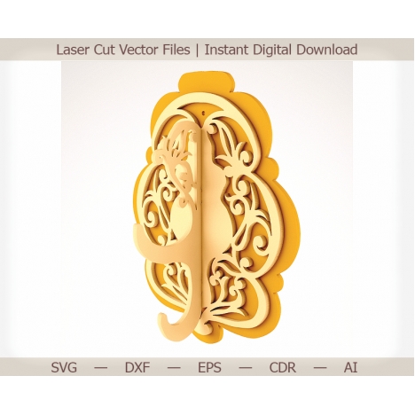 Ornate Hanger Laser Cut File
