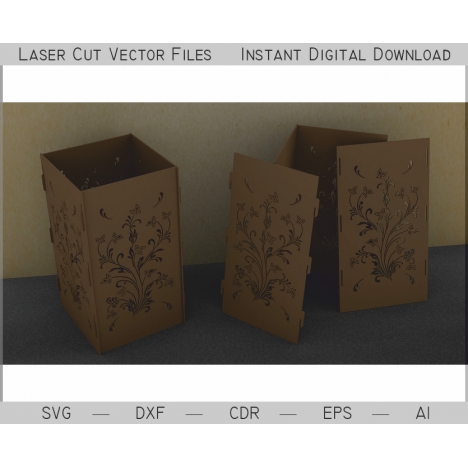 Laser Cut Cube Box Vector File