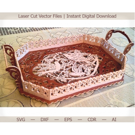 Decorative Tray Laser Cut File
