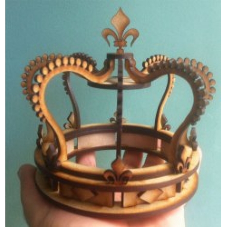 3D Crown Laser Cut File