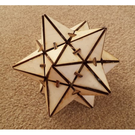 Star Dodecahedron 3D Puzzle Laser Cut File