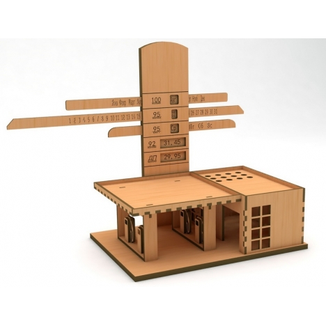 Gas Station Calendar Laser Cut File