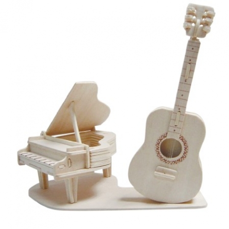 Piano and Guitar Laser Cut File