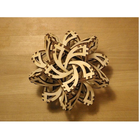 3D Interlocking Ornament Laser Cut File