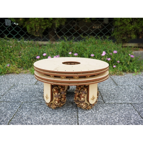 Wheel Stool Laser Cut File