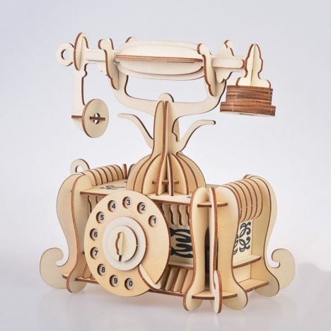 Vintage Rotary Telephone Laser Cut File