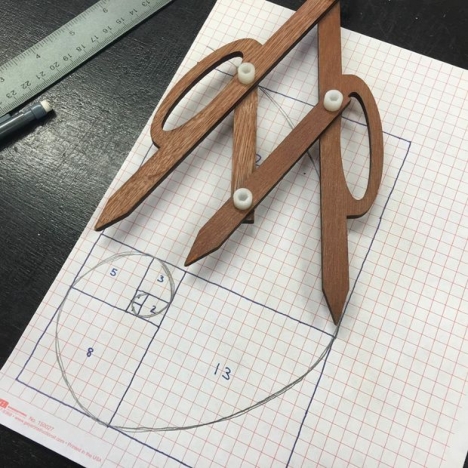 Fibonacci Compass Laser Cut File