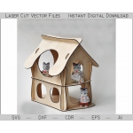 Laser Cut House Vector File