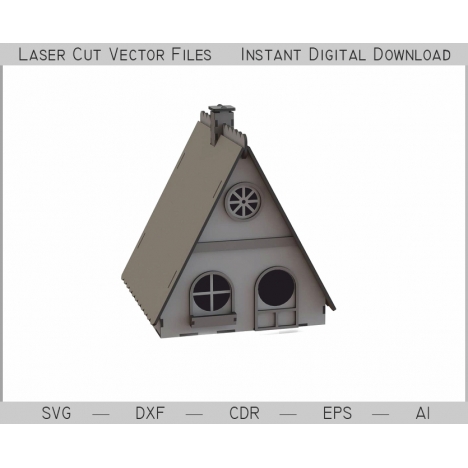 Lodge House Laser Cut File