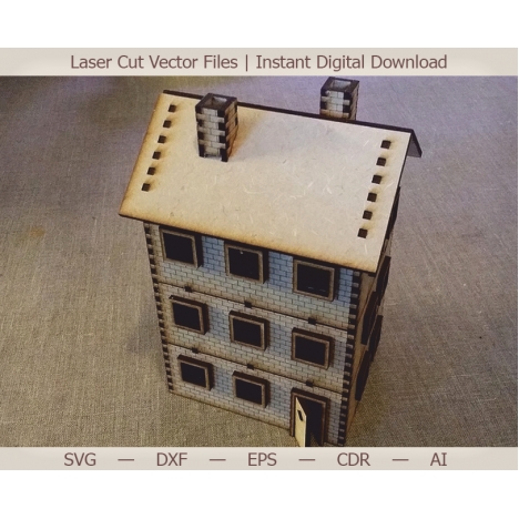 Laser Cut Dollhouse Vector File
