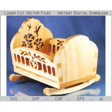 Doll Crib Laser Cut File