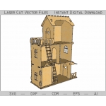 3D Dollhouse Laser Cut File