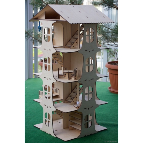 5-Story Dollhouse Laser Cut File