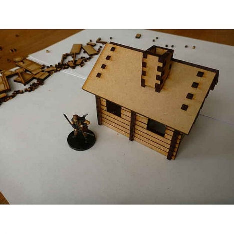 Laser Cut Log Cabin House File