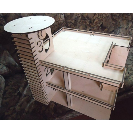Laser Cut Parking Garage with Lift File