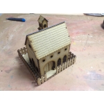 Laser Cut House with Fence Vector File