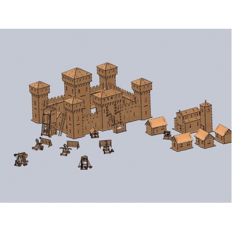 Medieval Castle Siege Laser Cut File