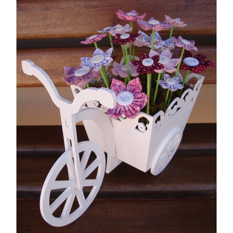 Bicycle Flower Basket Laser Cut File