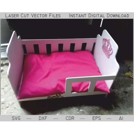 Pet Bed Laser Cut File