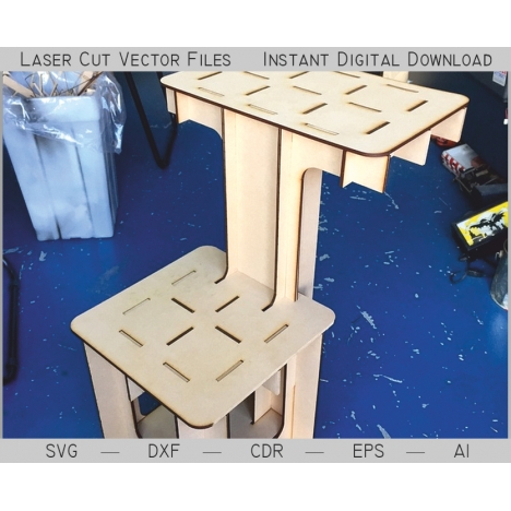 Parametric Chair Table Laser Cut File