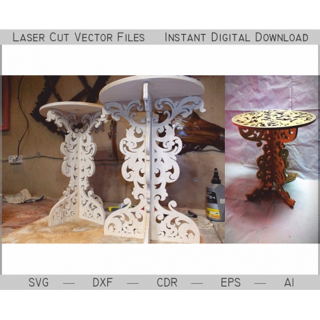 Openwork Table Laser Cut File