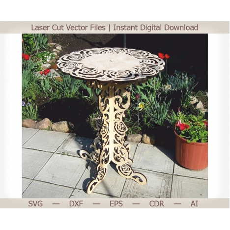 Openwork Table Laser Cut File