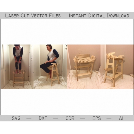 Bar Stool Laser Cut File