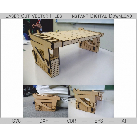 Japanese Chair Laser Cut File