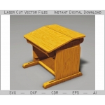 Laser Cut Desk and Chair Set Vector File