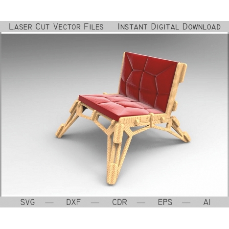 Laser Cut Armchair Vector File