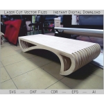 Wavy Bench Laser Cut File