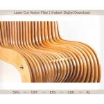 Wave Chair — макет для лазерной резки