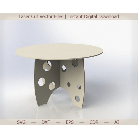 Laser Cut Stool Vector File