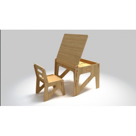 Children’s Desk with Chair Laser Cut File