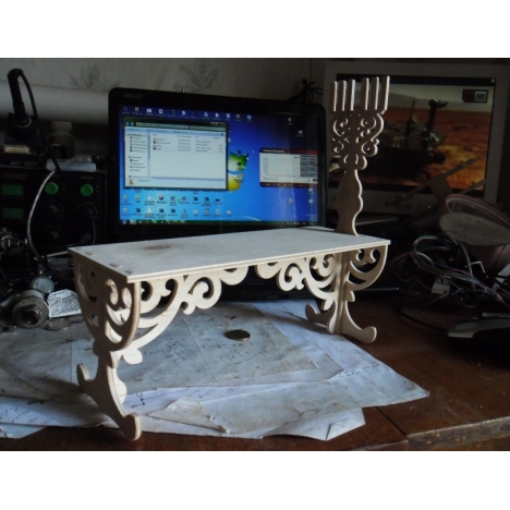 Ornate Bench Laser Cut File