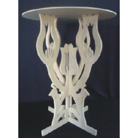Laser Cut Decorative Flower Table File