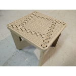 Laser Cut Stool Vector File with Maze Top