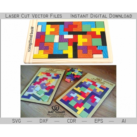 Tetris Puzzle Laser Cut File