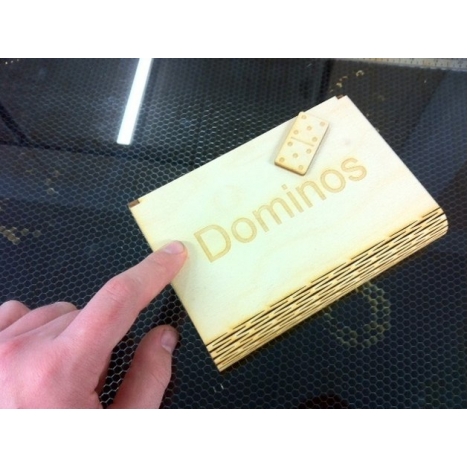 Laser Cut Dominoes Storage Box File