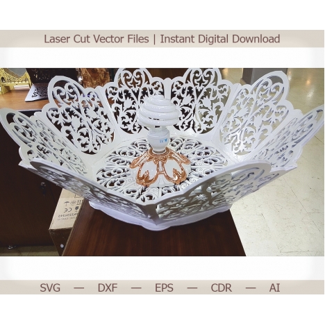 Decorative Lamp Shade Laser Cut File