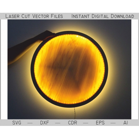 Lunar Eclipse Night Light Laser Cut File