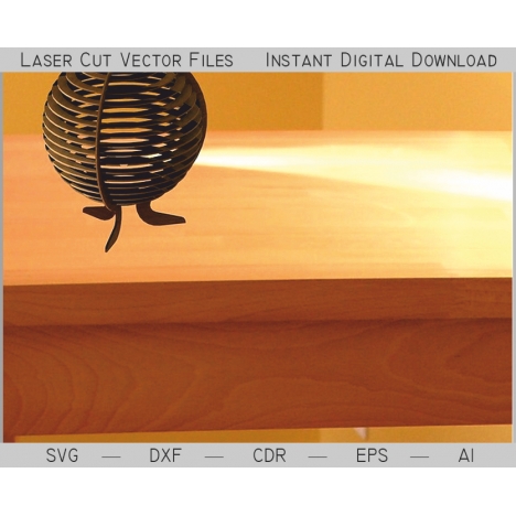 Laser Cut Slatted Sphere Lamp File